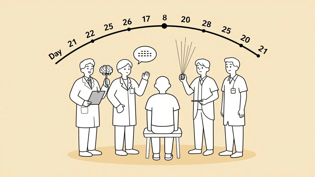 Команда специалистов помогает пациенту в комплексной реабилитации после ЧМТ.