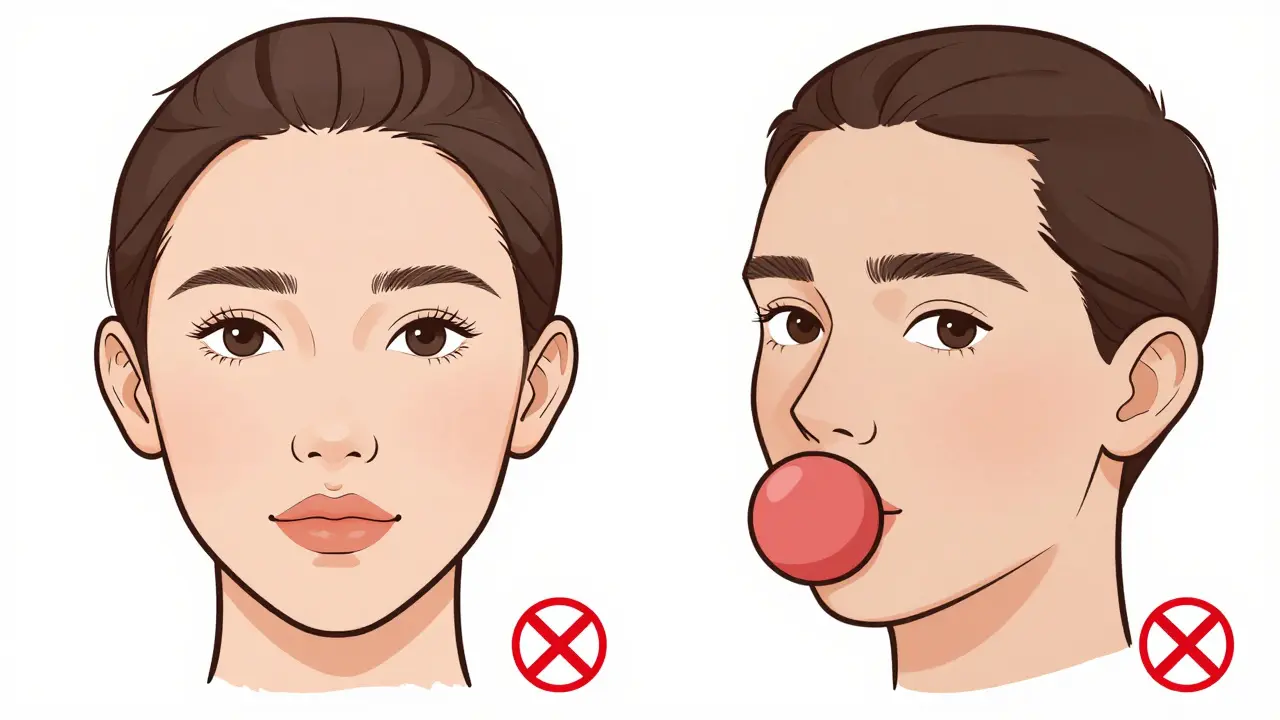 Сравнение естественного и искажённого результата после введения филлеров.