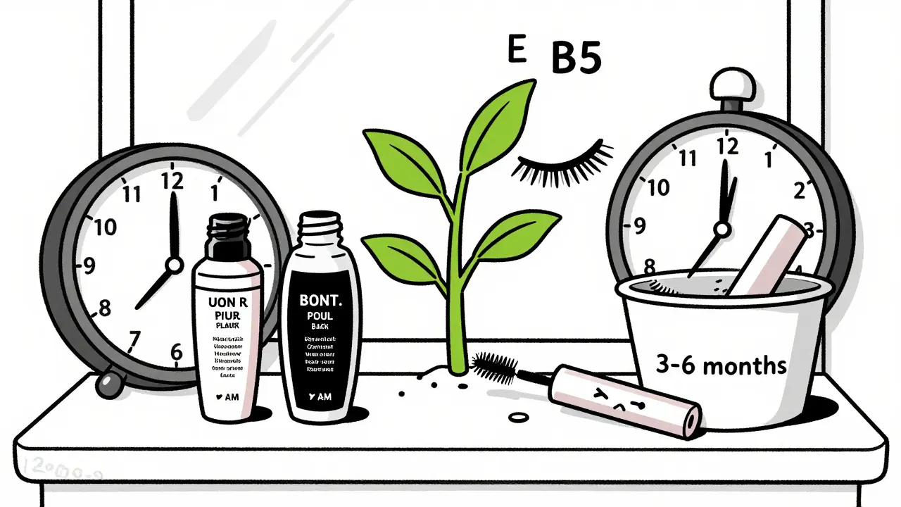 Три туши для разных времен дня: утренняя, вечерняя и ночная уходовая, с ростом здоровых ресниц и выброшенной просроченной.