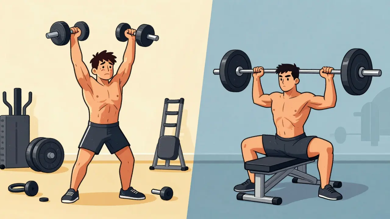 Сравнение атлетов: один устал от фулбоди, другой эффективно тренируется по сплиту.