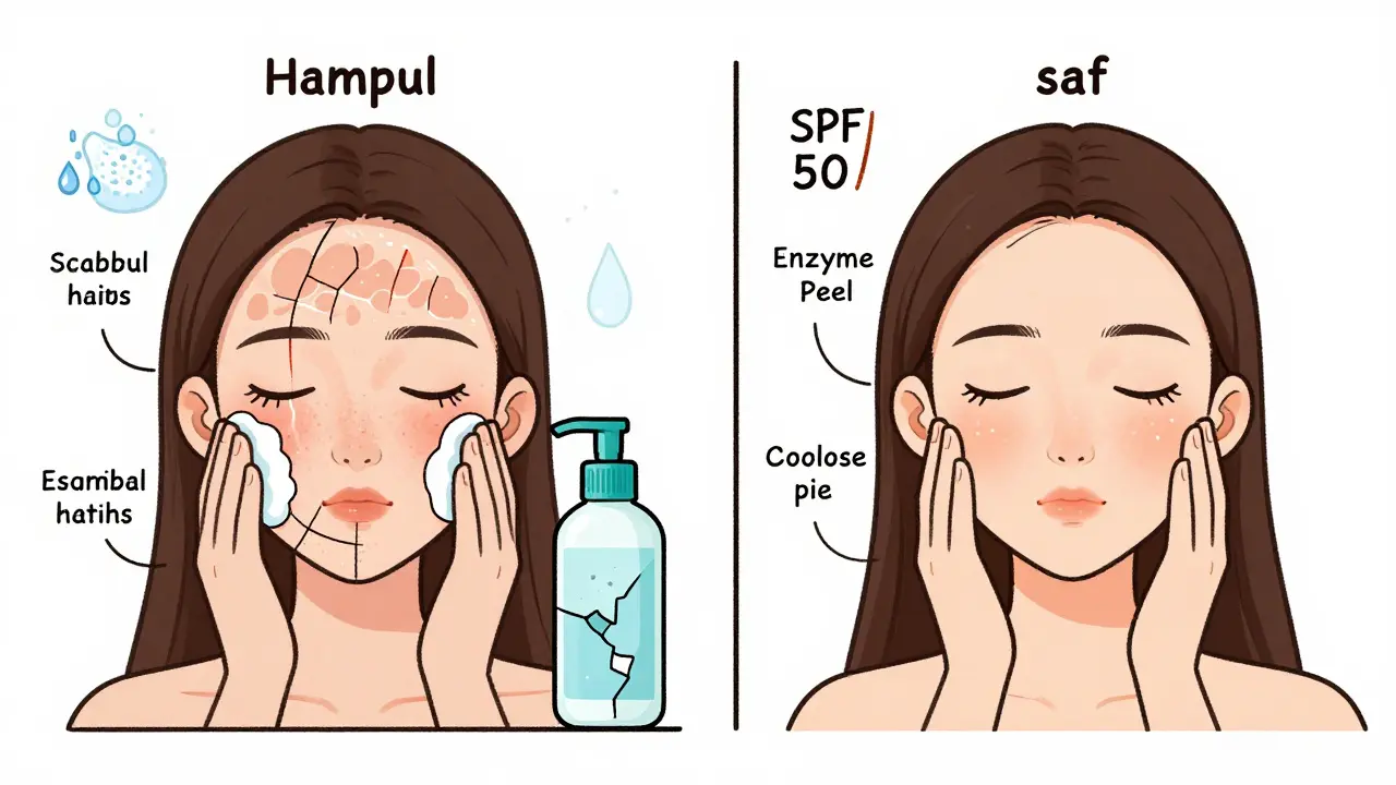 Сравнение вредных и безопасных практик ухода за кожей при куперозе: разрушающие и исцеляющие действия.