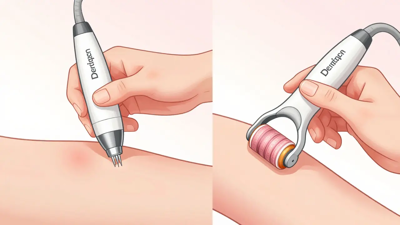Дермапен и мезороллер в действии на коже