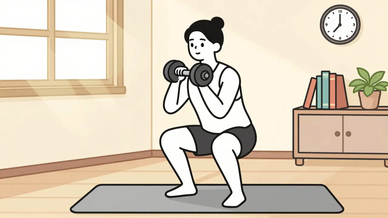 Комплекс домашних упражнений с одной гантелью: тренировка всего тела