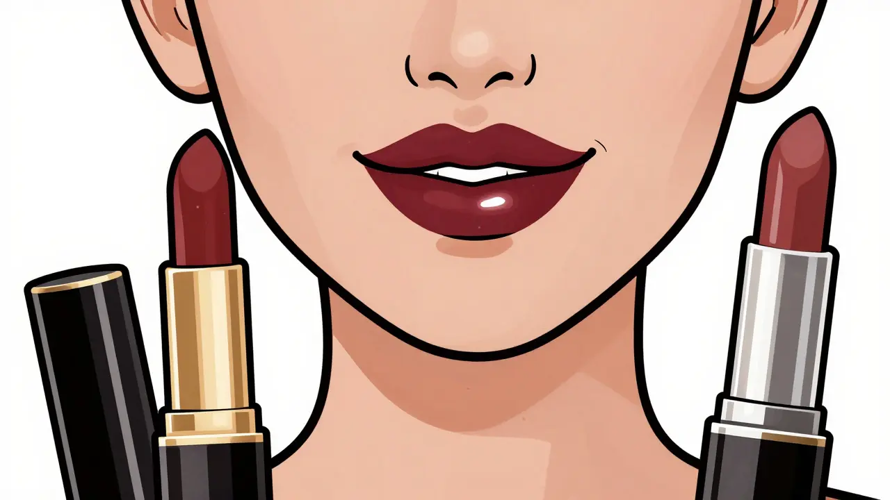 Идеальный результат: матовая помада с сияющим центром губ.