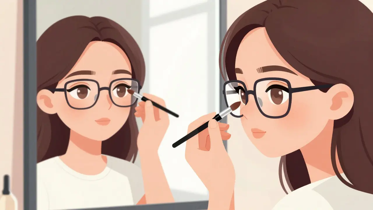 Как адаптировать макияж глаз к очкам: контрасты и линии для идеального образа