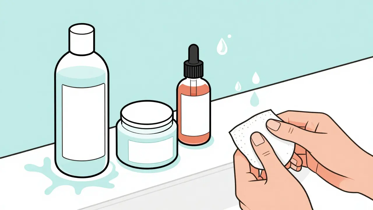 Средства для увлажнения кожи на полке