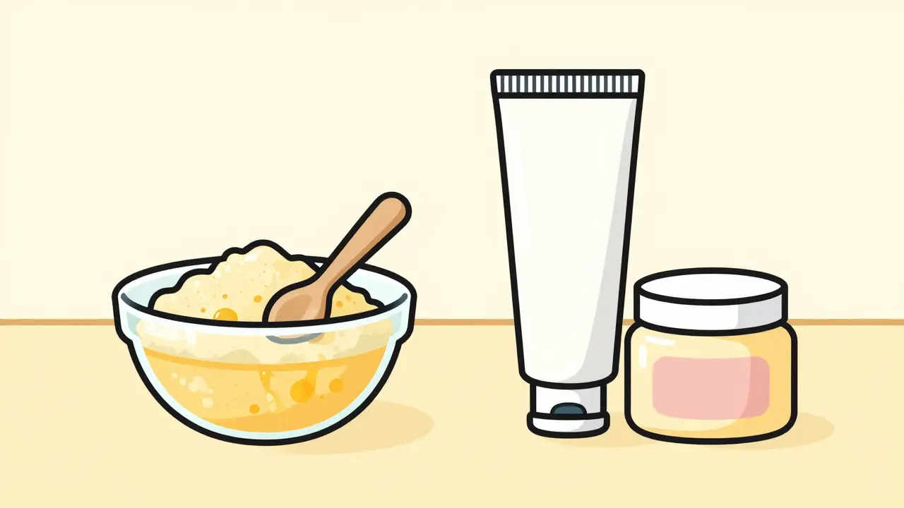 Набор для восстановления губ: скраб из меда с сахаром и восстанавливающий крем