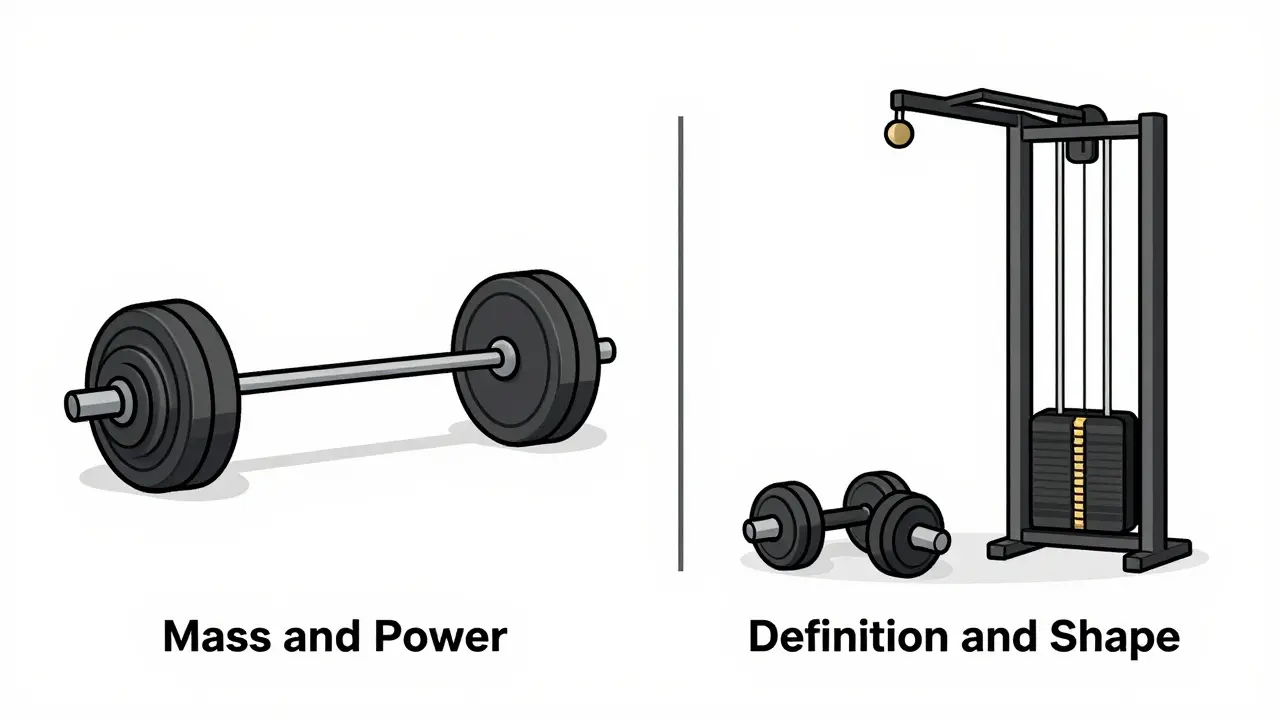 Сравнение штанги и гантелей для баланса силы и рельефа
