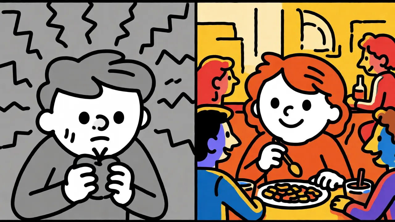 Сравнение жесткой диеты и гибкого питания через контрастные образы